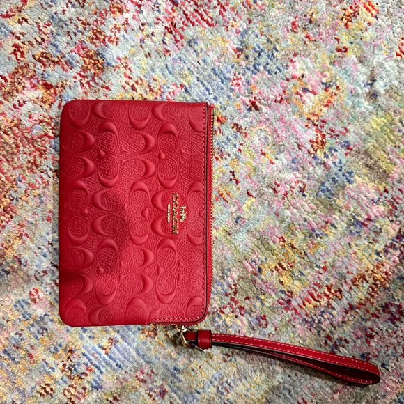 Coach Red Wristlet - Picture 1 of 2